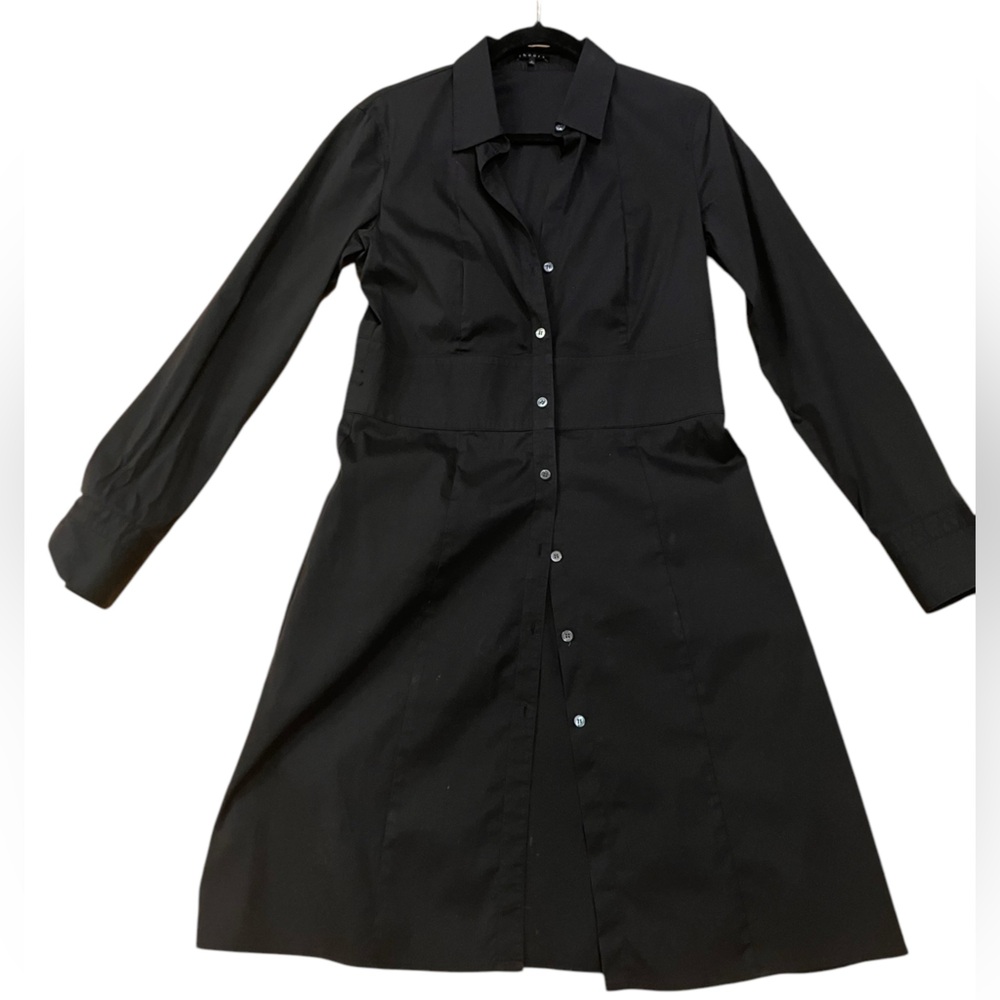 Theory Black Long Sleeve Shirt Dress - Picture 9 of 9